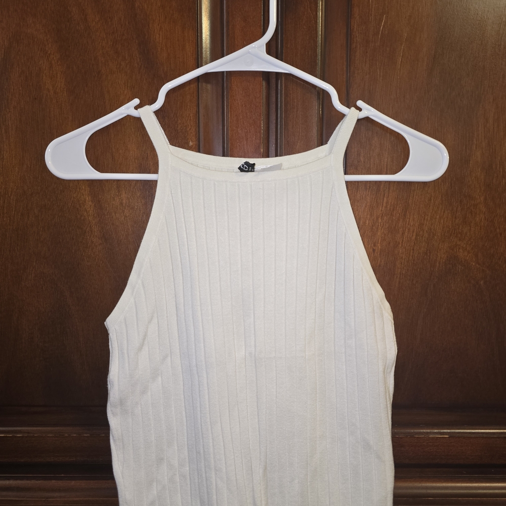 H&M Cream Ribbed Tank Top - Picture 2 of 3